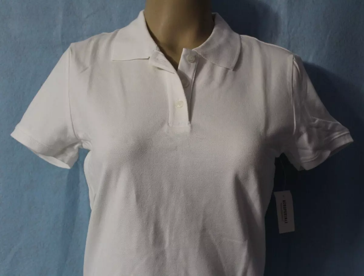 Aeropostale top white polo