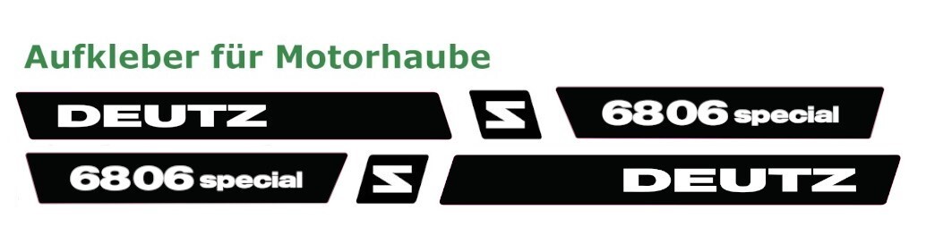 DEUTZ D6806 Scritta Adesiva In Nero, Parte Di Ricambio Adesivo Con - Foto 13