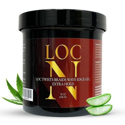 LOC N GEL Extra Hold Hair Styling Gel 453.6 g  For Twists, Braids, Locs & Edg...