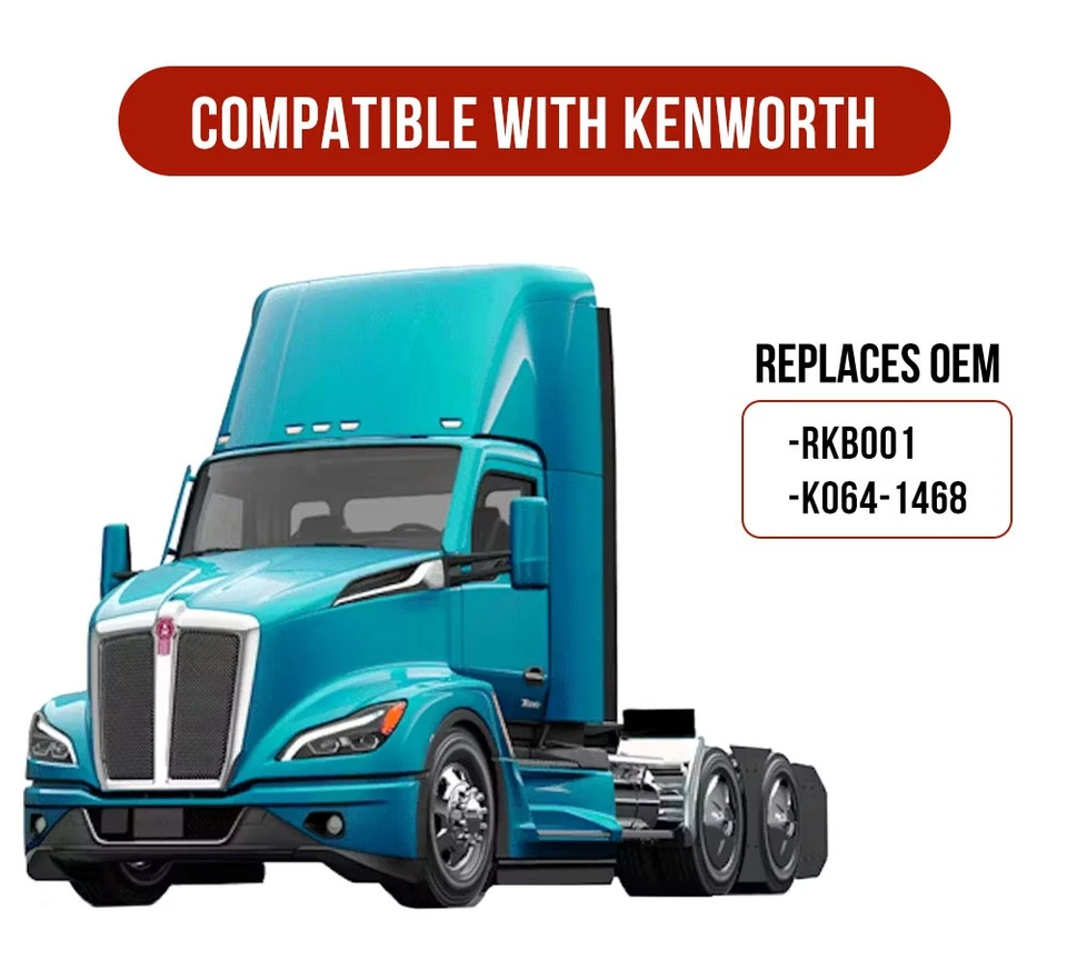 Cubierta de parachoques delantero negra para camionetas Kenworth T600A 1986-2008 K064-1468 RKB001 Foto 4 de 4