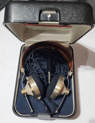 Pioneer SE-L40  Vintage Stereo Headphones Brass And Leather Untested As-is