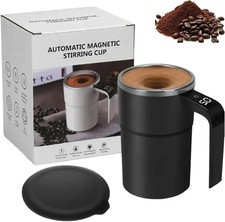 Automatic Self-Stirring Mug, Temp Display, USB Rechargeable, Coffee/Protein Cup