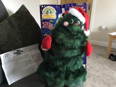 Vintage. Rock-a-Long OH! Weihnachtsbaum animiert singend tanzend 18 Zoll