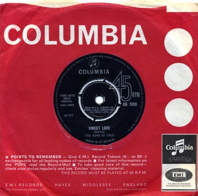 Sons Of Fred - Sweet Love   / I'll Be There (7'') (Very Good Plus (VG+)) - 413439