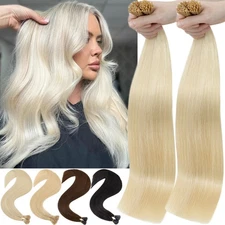 Stick I Tip Hair Extensions Itip Real Human Remy Hair Pre-Bonded Cold Fusion Tip
