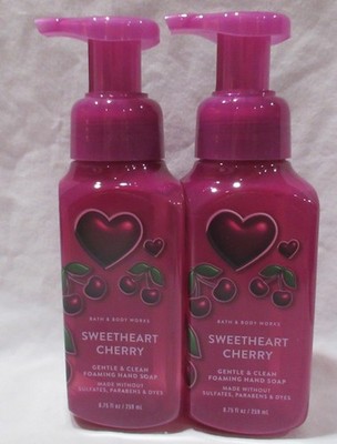 Bath & Body Works Gentle & Clean Foaming Hand Soap Lot Set 2 SWEETHEART CHERRY