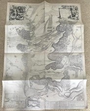 LARGE FOLDING MAP MARLBOROUGH?S BATTLE OF BLENHEIM 1704 SPANNISH SUCCESSION WAR