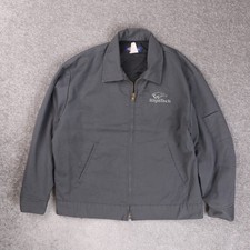 Vintage Dickies Gray Full Zip Collar Lined Mens Large Winter Work Jacket