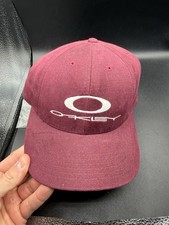Vintage 90s Oakley Software O Matter Burgundy Baseball Hat