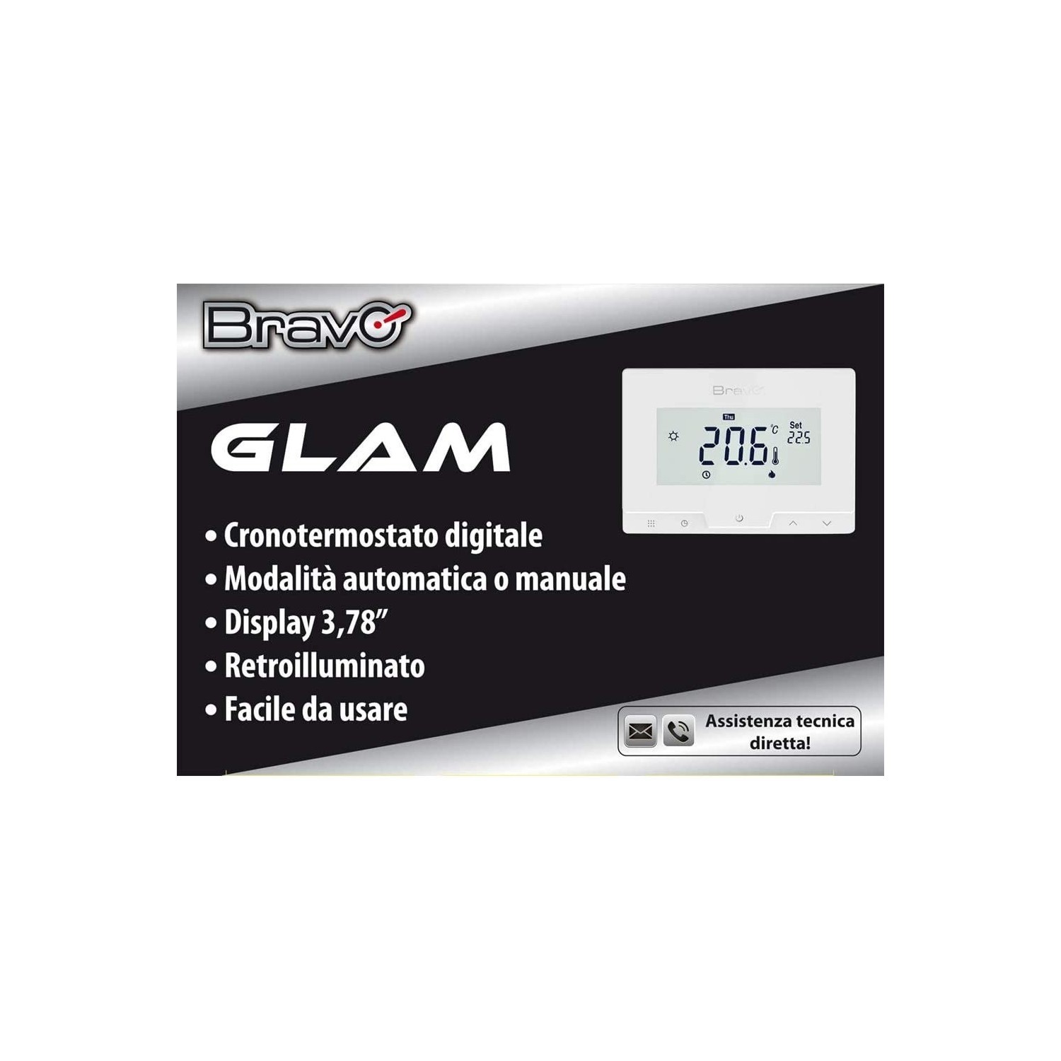 Cronotermostato Bravo Glam Digitale Bianco | Offerta E-commerce Casa