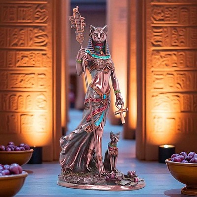 Bastet Göttin des Schutzes Figur Ägyptische Katze Statue Ägyptische Mythologie