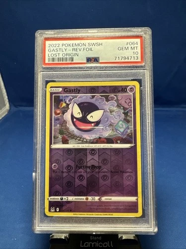 Pokemon SWSH Lost Origin Gastly Reverse Holo 064/196 PSA 10 POP 2 LOW POP