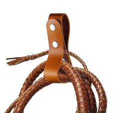 1pc Handmade Leather Whip Holder Halloween Bullwhip Whip Loop  Cowboy