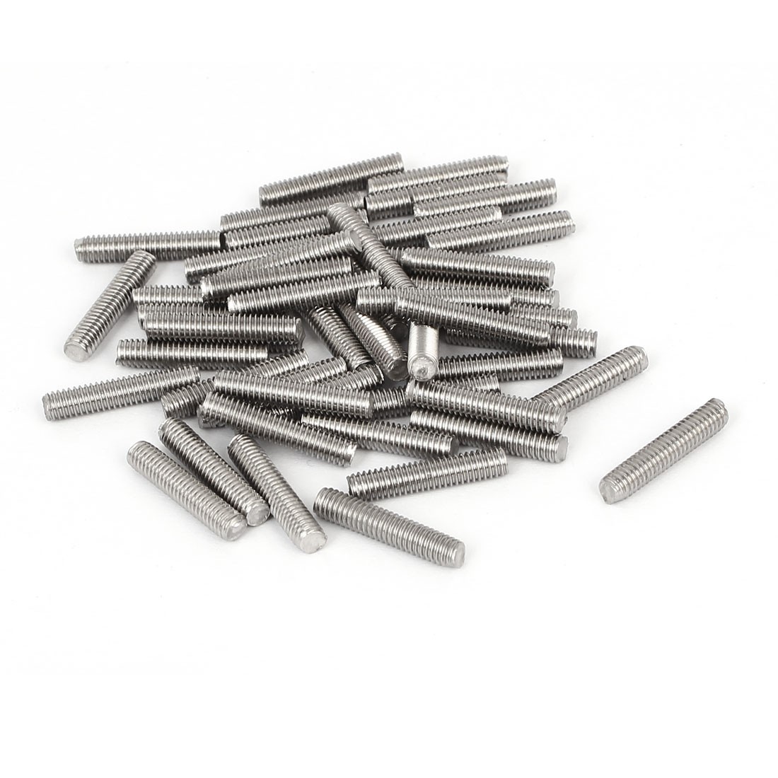 50pcs M4 x 20mm 304 Stainless Steel Fully Threaded Rod Bar Studs Silver