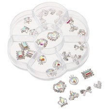  Heart Shape Embellishments Rhinestone Nail Stickers Jewels for Girls