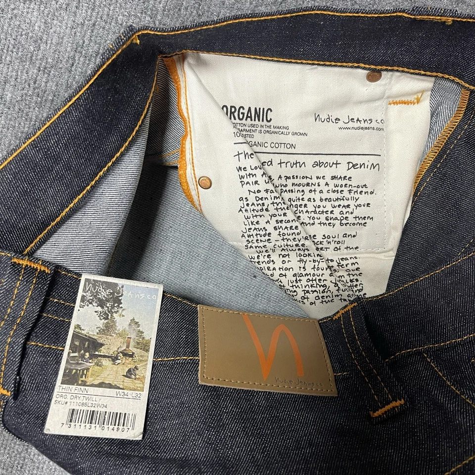 Pantalones de sarga cónicos finlandeses finlandeses finlandeses finlandeses finlandeses finlandeses 34x32 nuevos con etiquetas Foto 3 de 4