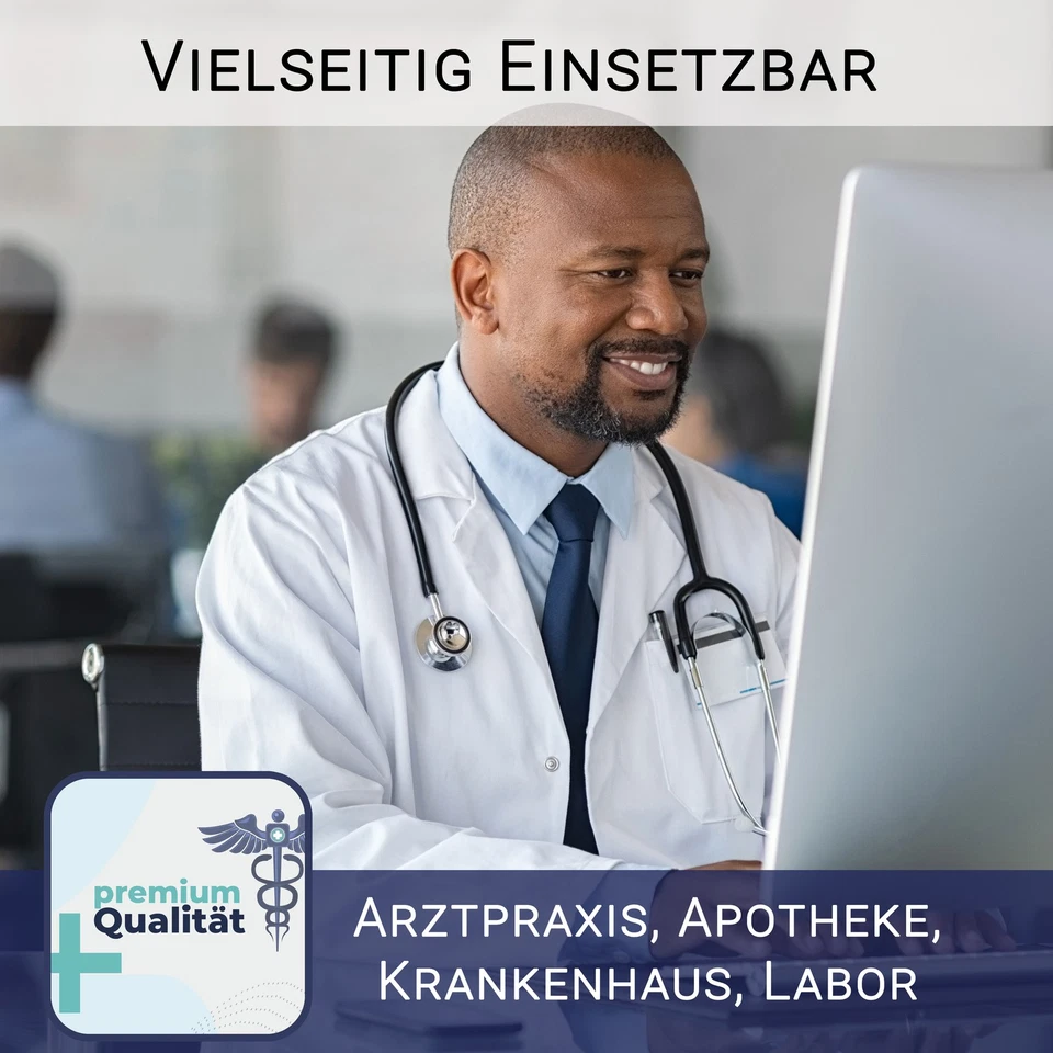 Laborkittel Ärztemantel Labormantel Visitenmantel 100% Baumwolle Größe 44-60 - Bild 2 von 4