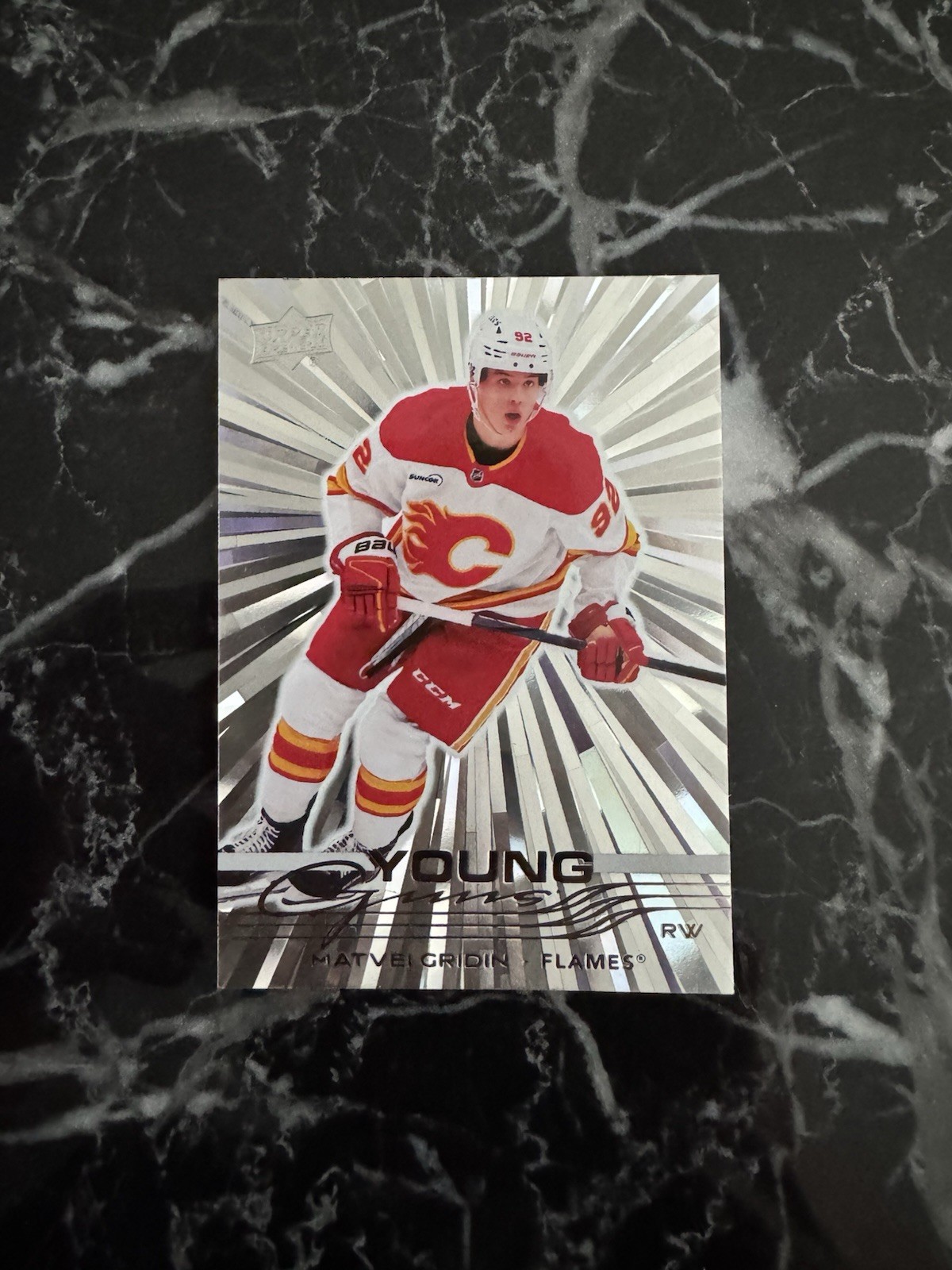 Matvei Gridin 2025-26 Upper Deck Young Guns OUTBURST Rookie Card #466