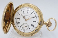 COMPLICATED HIGHEST GRADE SOLID 18K GOLD HUNTER MINUTE REPEATER POCKET WATCH