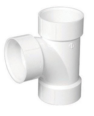 Charlotte Pipe 4 inch Hub x Hub Schedule 40 PVC Sanitary Tee Fitting