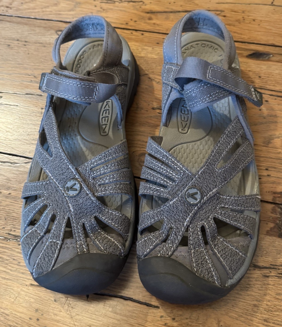 Sandali Keen Rose donna grandi ragazza acqua trekking taglia 9M punta chiusa marrone