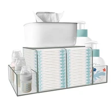 Diaper Caddy Baby Changing Table Organizer Detachable Clear Acrylic Diaper St...