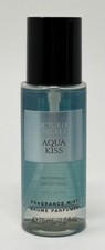 1 NEW VICTORIA'S SECRET AQUA KISS FRAGRANCE MIST BODY SPRAY TRAVEL SIZE 2.5 OZ