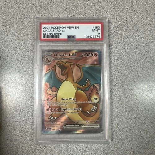 2023 Pokemon Mew En-151 Charizard Ex #183 PSA 9
