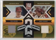 2005 Donruss Elite Face 2 Jerseys 42/50 Mike Schmidt Tom Seaver #19 HOF 4f5