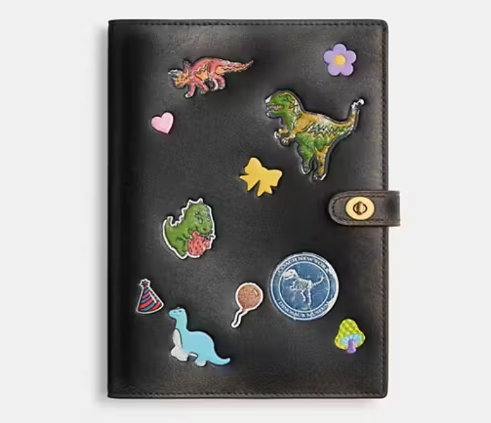 COACH Rexy 10th Anniversary Leather Notebook Sticker Print