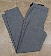 Zara sz S Pants gray stretchy zipper fly mid rise pockets work office women 3050
