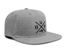 Texas Hat for Men and Women, BUF Snapback Trucker Baseball Cap (Grey Flatbill)