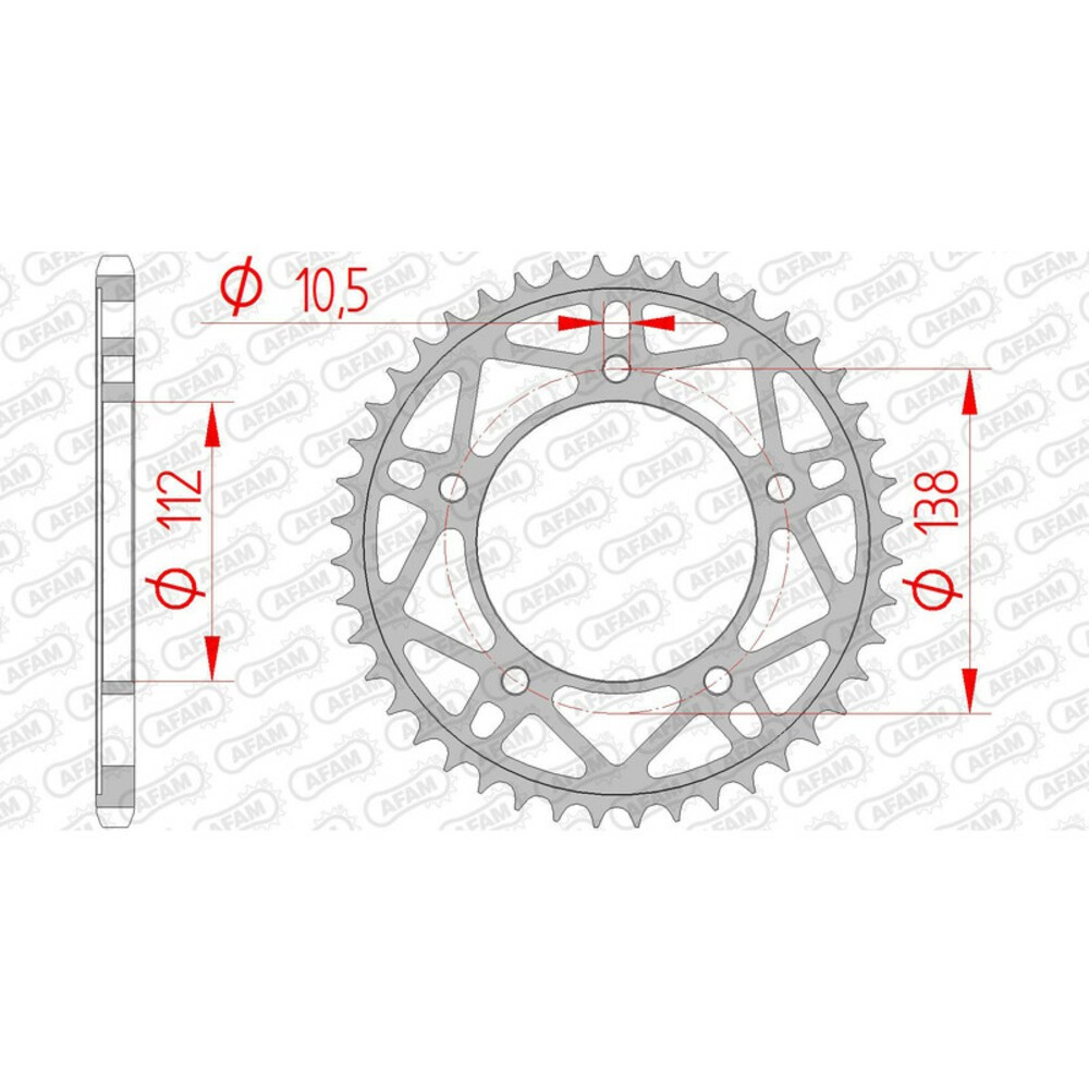AFAM Standard Steel Sprocket 12817-Pitch 520 For Motorcycle Parts Accessories