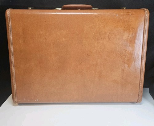 VTG Samsonite Streamlite Suitcase Saddle Tan 21" Shwayder Bros Trunk No Key