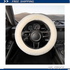 15 Inch Beige Fur Wool Sheepskin Steering Wheel Cover 15 Inch Beige Fur Wool Sheepskin Steering Wheel Cover