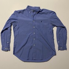 Polo Ralph Lauren Blue Button Up Shirt Classic Fit 16 34/35 Mens