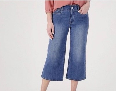 NYDJ Cool Embrace Wide Leg Capri Jeans W28 