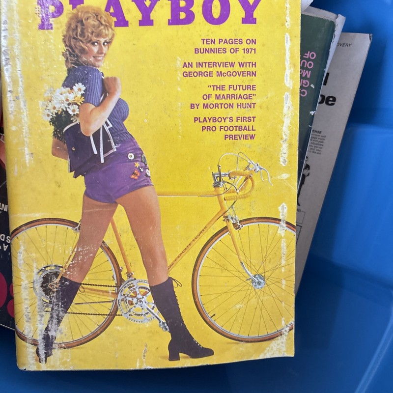 Vintage Playboy Magazine centerfold intact.