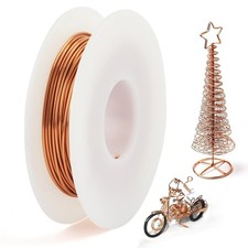 Copper Wire, 18 Gauge 60 FT 99.9 Pure Copper Wire for Jewelry Making, Electr...