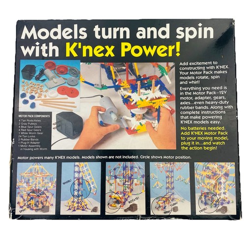 1 NEW Knex AC Motor Pack w/Worm Gear & AC 10 foot long Power Cord K'nex 80011 - Picture 2 of 5
