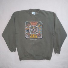 vintage 90s native american graphic sweatshirt sz xl navajo southwestern western