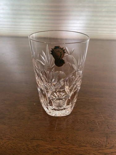 STUNNING VTG WATERFORD Crystal ASHLING Flat Tumbler W/LABEL SIGNED 4.5"H