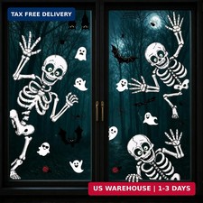 Halloween Window Clings Decor Halloween Decorations Skeleton Ghost Stickers