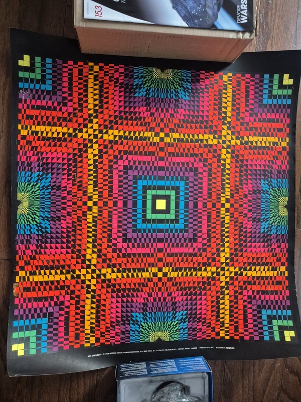 W25 SOLILOQUY 1968 VINTAGE BLACKLIGHT POSTER WESPAC VISUAL by Nancy Parker