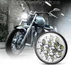 Brightest Chrome Motorcycle 5-3/4" 5.75 inch LED Round Headlight For Sealed Beam