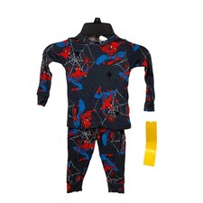 Marvel Spider-Man Boys 2-Piece Pajama Set Long Sleeve PJs Black Red 18M NEW