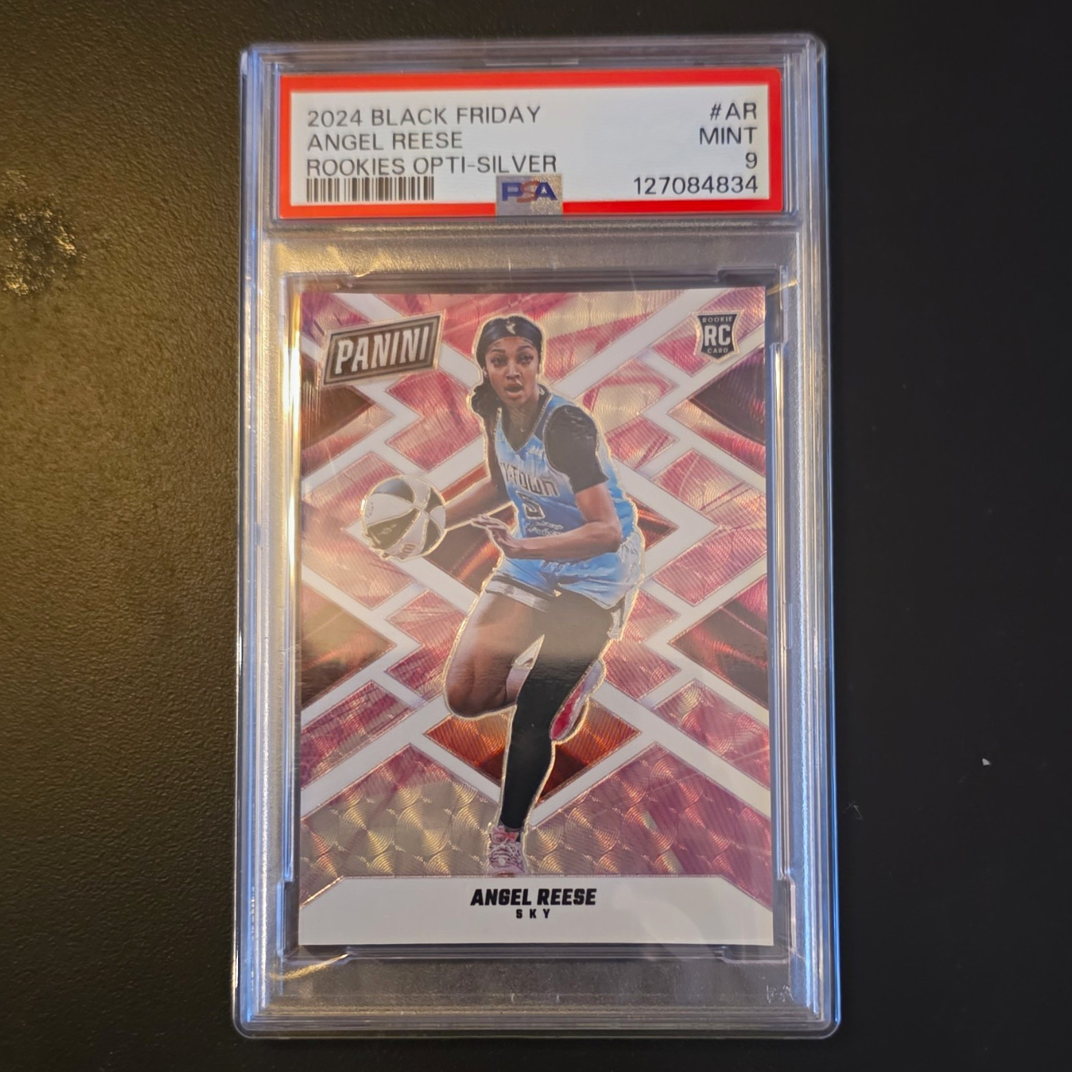 Panini 2024 Black Friday Angel Reese Rookies Opti Silver #40/99 PSA 9