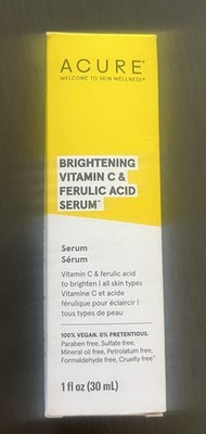 Brightening Vitamin C & Ferulic Acid Oil Free Serum 1 Oz By Acure *NEW*