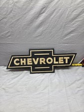 Chevrolet Sign Wood Wall Decor Garage Truck Car Vintage Style Black 23x8 Lxh Chevrolet Sign Wood Wall Decor Garage Truck Car Vintage Style Black 23x8 Lxh