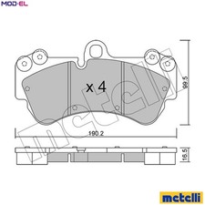 BRAKE PAD SET DISC BRAKE 22-0653-0 FOR VW PORSCHE BMV/AZZ/BKJ/BMX/BRJ 3.2L 6cyl